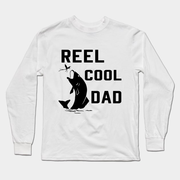 Mens Reel Cool Dad T-Shirt Fishing Daddy Father's Day Gift Long Sleeve T-Shirt by designready4you